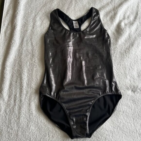 Balera Metallic Gunmetal Grey Leotard Adult Medium EPC - Picture 2 of 9